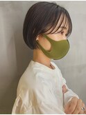ボブショートとシースルーバング