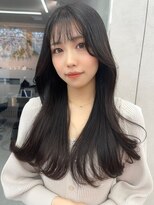 ロンド マーレ 天神大名店(Lond mare)&nbsp;韓国ヘア　ワンホンヘア　ロングスタイル顔まわりレイヤーカット