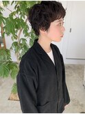 オン眉ショート×ショートパーマ◎