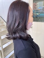 ロカ(roka)&nbsp;くびレイヤー　ダークラベンダーピンク　外ハネレイヤーボブ