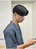 センターパートニュアンスパーマメンズパーマ名古屋栄