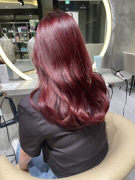 ロンドメリア 天神大名店(Lond Melia) ★斜めバングミディアムヘアグレージュカラーシルキーベージュ★