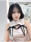 小顔顔まわり　韓国ボブ
