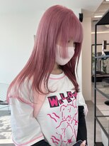 ギグスダブル 栄久屋大通店(gigs double)&nbsp;リラックスカジュアルレイヤー/ブリーチカラーピンク