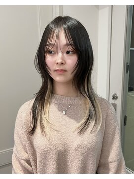 ローレン(LOREN) 黒髪/ボブルフ/ネビージュ/小顔/ワンレン/栄/髪質改善/前髪