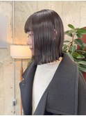 切りっぱなしボブ艶髪(20代/30代/ベージュ/グレージュ)MI79