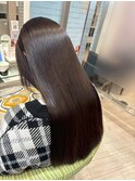 大人可愛い小顔こなれカールチョコレートカラーブリーチなし