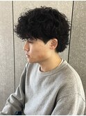 メンズナチュラルマッシュシャドウパーマ質感重視パーマ