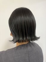 リジェール 高辻店&nbsp;切りっぱなしボブ 脱白髪染め イルミナカラー ボブ