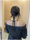 カチモリヘア/お呼ばれヘア/ヘアアレンジ/リボンヘア/宇都宮