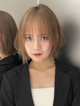 サンドイエナ 横浜店(sand yena) ボブディオリーブベージュ髪質改善縮毛矯正フェイスレイヤー