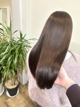 エアージーモ 小倉店(Fate design Air G mo) ブリーチなしダブルカラー　ミルクティーベージュ