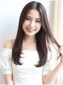 池袋 ツヤ髪 大人ロング ココアブラウン 髪質改善 レイヤー