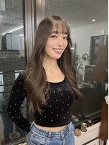 ポール(pole) 札幌30代髪型 白髪ぼかしオリーブベージュレイヤーカット