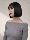 イメチェン/艶カラーボブ縮毛矯正/前髪/[表参道/原宿]