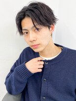 ハートクリップアームズ 橿原店(HEART CLIP arms) メンズニュアンスパーマ×センターパート◇ビジネスショート