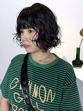 コットン(cotton) ボブレイヤーのふわふわパーマ