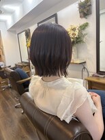 ヘアーサロン ラフリジー(Loufreasy)&nbsp;顔周り似合わせ♪ふわっとレイヤーボブ×ピンクカラー