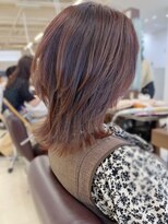 キアラ(Kchiara)&nbsp;ピンクボルドー×結べる大人ウルフボブ【福岡Kchiara奥野】