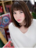 *+COVER HAIR+*…アクセントバングでストレートミディa