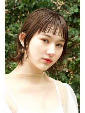 カラル(CARAL) 【CARAL】シースルー外ハネボブルフ☆アッシュベージュ