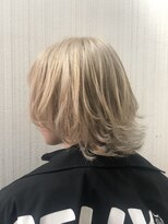 トムキャット(TOM CAT) ハイトーンホワイトベージュマッシュウルフ