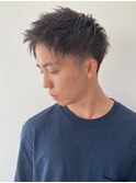 【FOLK】黒髪アップバング