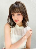 外ハネボブルフ大人っぽ小顔ヘア★ベージュ 20代/Silk-lei吉祥寺