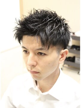 ヨシザワインク プレミアム 築地店(YOSHIZAWA Inc. PREMIUM) 束間刈り上げアップバングショートツーブロ束感セットビジネス