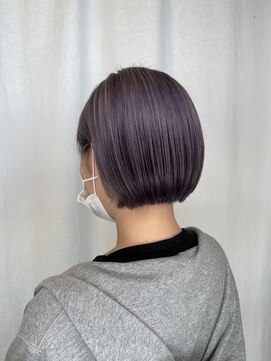 ペイジバイネオリーブ 吉祥寺店(Paige by Neolive) ブリーチで作る透明感たっぷりパープルのミニボブスタイル