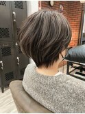 【CORS高崎】ナチュラルハイライト　ショート　ボブ　グレージュ