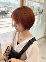 オリビアヘアー(OLIVIA HAIR) ミルクティーオレンジショート