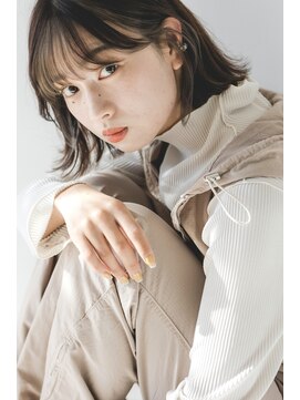 トリコ心斎橋(trico) カジュボブ外ハネ★フェイスラインデザインカラー