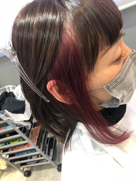 エヌアンドエー 草加店(N&A) 髪質改善×インナーカラー　イヤリングカラー/ケアカラー