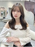 □ 韓国大宮顔周りレイヤーカットくびれヘアワンホンヘア