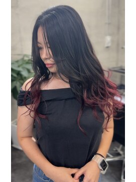 ロア(LoA) グラデーションカラー/ワインレッド