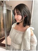 韓国ヘアーハッシュカットレイヤーカットグレージュブリーチ無し