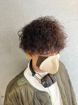 メンズサロンドットリアン(dot. lien) マッシュスパイラルパーマ刈り上げプードルパーマ強めパーマ