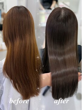 ハピネス 梅田茶屋町店(HAPPINESS) 韓国風/レイヤーカット/顔周り/顔まわり/髪質改善/ベージュ