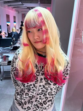 ダズリングディア(Dazzling Deer) 抜きっぱなしブロンド/ピンクカラー/デザインカラー/なつ