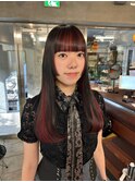 赤髪インナーカラー＊姫カット