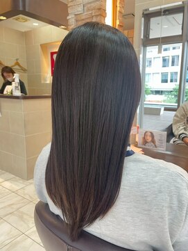 髪質改善/顔周りレイヤーカット/グレージュ[千葉/千葉駅]