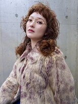 ハーヒム(her him)&nbsp;ロングパーマ/ドライパーマ/オレンジブラウン/ラフウェーブ/警固