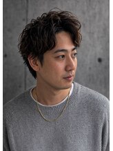 サンキスビューティースタジオ 千葉中央(Sunkissed beauty studio)&nbsp;MEN’S/リバースセンターパート/ニュアンスパーマ/千葉