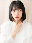 ダークアッシュイヤリングカラー前下がりボブ20代30代X戸田公園