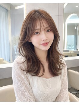 ジル バイ ジゼル 博多店(JILL by GiseL)の写真/ブリーチなしWカラーで、柔らかく透ける透明感ヘアへ♪