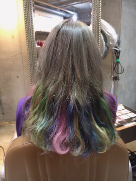 サロンドミルク 原宿(salon de MiLK) アクセントカラーハイチュウカラー×デザインカラー