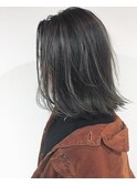 clan<大人可愛いヴェールウェーブブルージュ黒髪ミディ＞