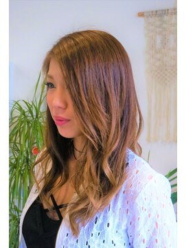 キキヘアメイク(kiki hair make) 【しんや】ふんわりカール☆カッパーベージュ艶カラー!!