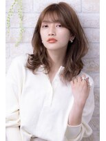 ヘアーアートシフォン 川口東口店(hair art chiffon)&nbsp;ダークアッシュ/大人ガーリー/フェミニン小顔ロング